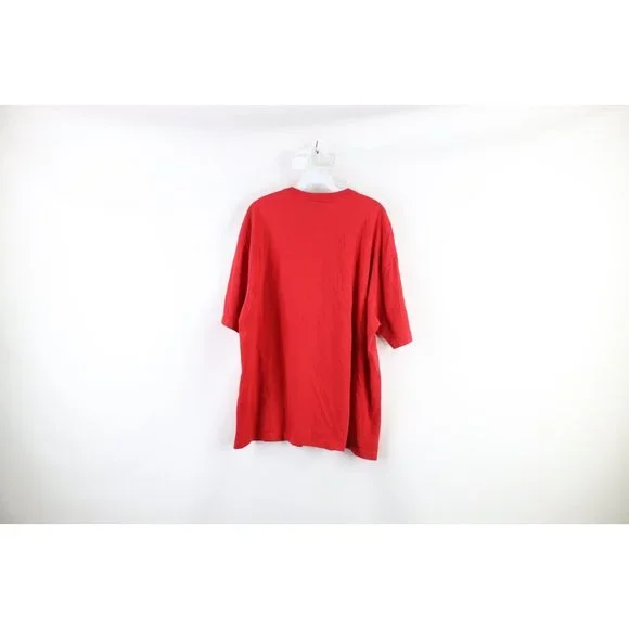 Vintage 90s Tommy Hilfiger Mens Size XL Faded Short Sleeve T-Shirt Red Cotton - Picture 6 of 8